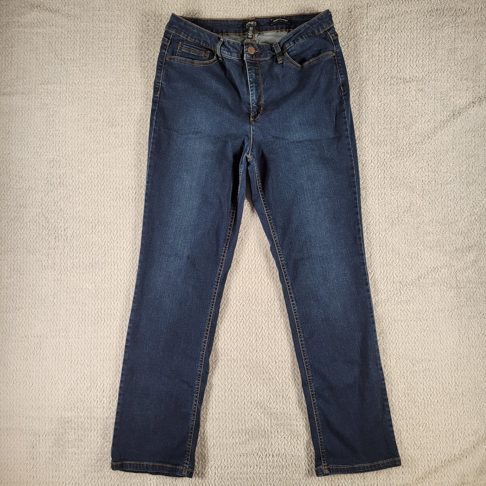 JONES New York Lexington Straight blue jeans size 14